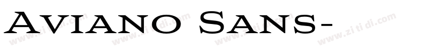 Aviano Sans字体转换